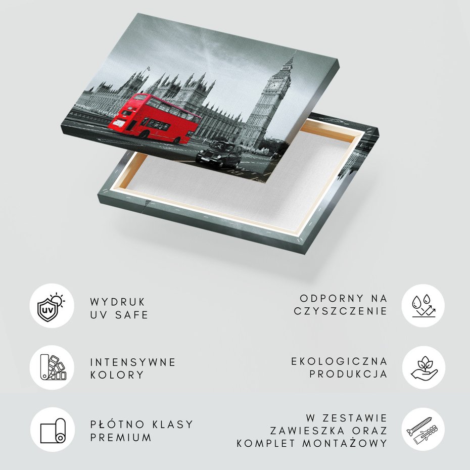 Obraz na płótnie - Londyn, autobus, miasto