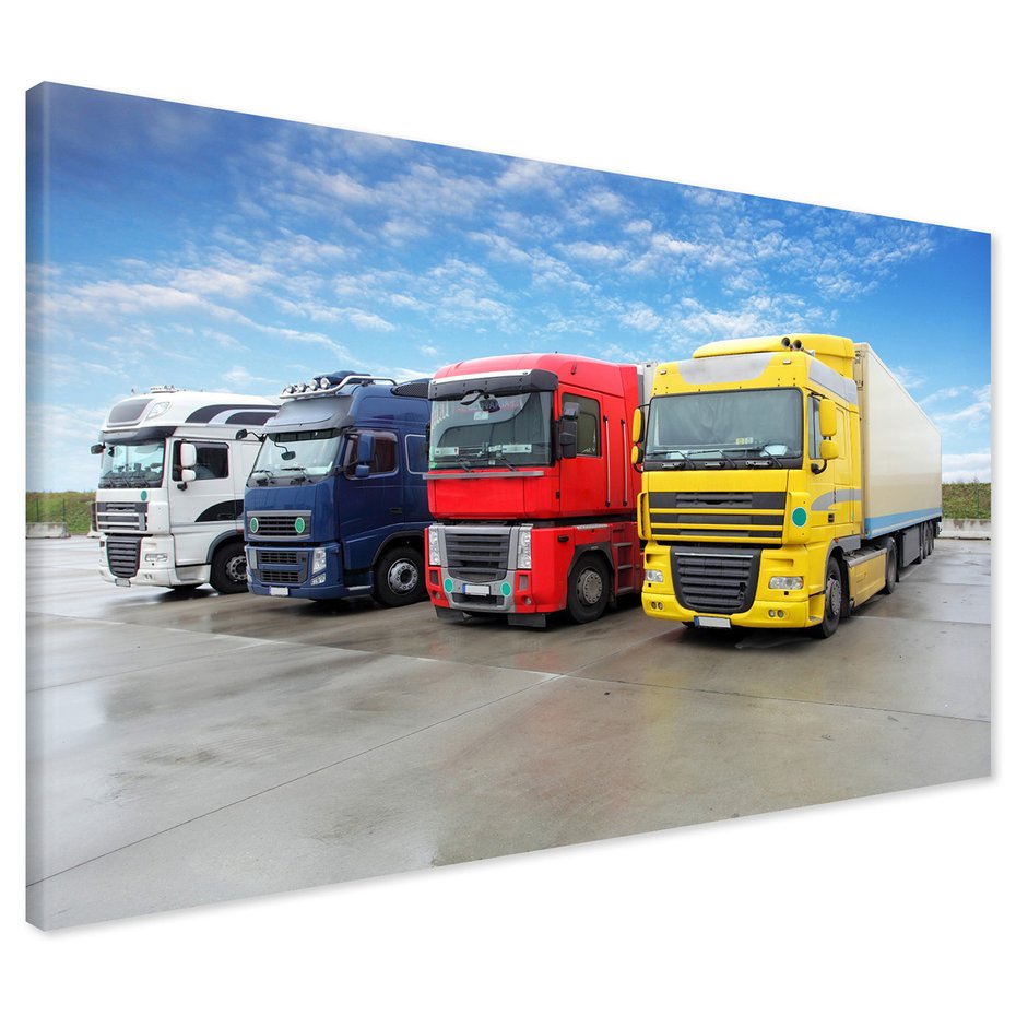 Obraz na płótnie - ciężarówki, transport, pojazdy