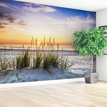 Fototapeta - plaża, morze, zachód słońca