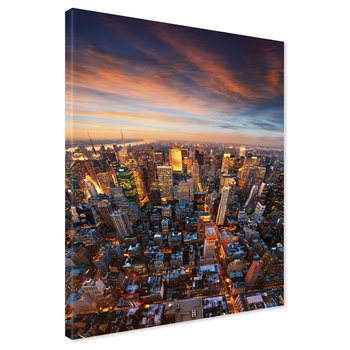 Obraz na płótnie - miasto, noc, budynki