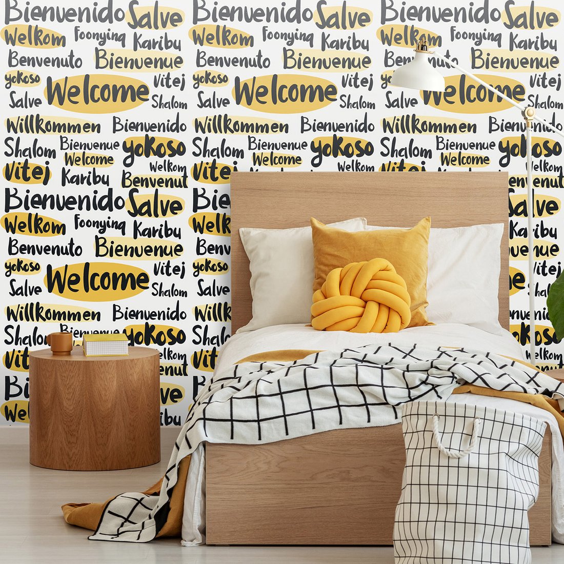 Tapeta - napisy, powitanie, języki