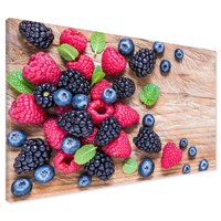 Obraz na płótnie - owoce, jagody, maliny