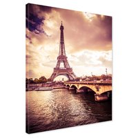 Obraz na płótnie - Paryż, Wieża Eiffla, most