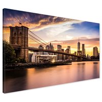 Obraz na płótnie - most, miasto, woda