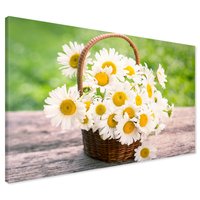 Obraz na płótnie - kwiaty, koszyk, natura