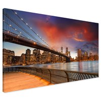 Obraz na płótnie - miasto, most, rzeka