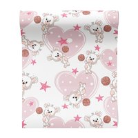 Tapeta - dziecięca, miś, piłka, gwiazda