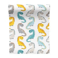 Tapeta - dziecięca, dinozaury, wzór, tło
