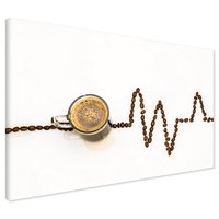 Obraz na płótnie - kawa, ziarna, napój