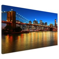 Obraz na płótnie - most, miasto, noc