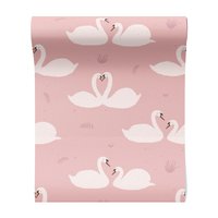 Tapeta - łabędzie, tło, grafika