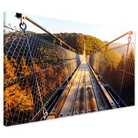 Obraz na płótnie - most wiszący, krajobraz, natura