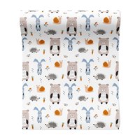 Tapeta - dziecięca, miś, królik, jeż