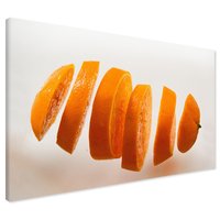 Obraz na płótnie - pomarańcza, plasterki, owoce