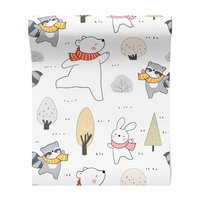 Tapeta - dziecięca, szalik, miś, drzewo