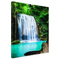 Obraz na płótnie - wodospad, natura, las