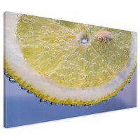 Obraz na płótnie - cytryna, bąbelki, napój