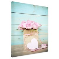 Obraz na płótnie - róże, kwiaty, prezent