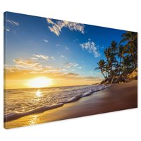 Obraz na płótnie - plaża, morze, palmy