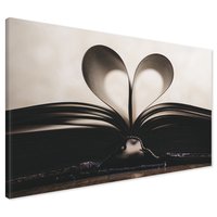 Obraz na płótnie - książka, serce, miłość