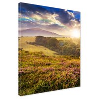 Obraz na płótnie - krajobraz, góry, słońce