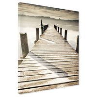 Obraz na płótnie - pomost, jezioro, drewno