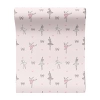 Tapeta - dziecięca, baletnica, kokarda, tło