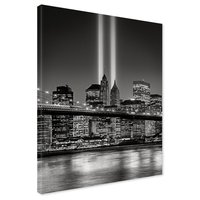 Obraz na płótnie - miasto, most, noc