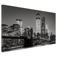 Obraz na płótnie - miasto, most, budynki