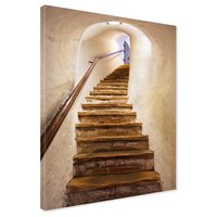 Obraz na płótnie - schody, tunel, cegła