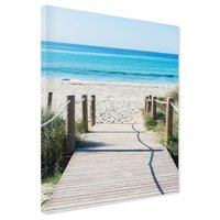 Obraz na płótnie - plaża, morze, drewno