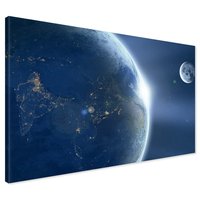 Obraz na płótnie - ziemia, kosmos, księżyc