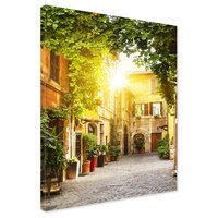Obraz na płótnie - uliczka, budynki, słońce