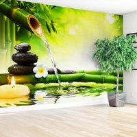 Fototapeta - bambus, woda, kamienie