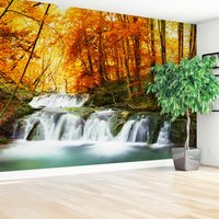 Fototapeta - wodospad, las, jesień