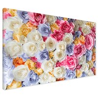 Obraz na płótnie - kwiaty, róże, pastelowe