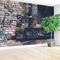 Fototapeta - graffiti, ściana, ananas