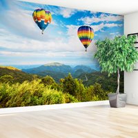 Fototapeta - balony, krajobraz, góry