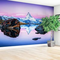 Fototapeta - góry, jezioro, odbicie