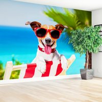 Fototapeta - pies, plaża, wakacje