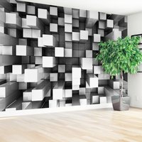 Fototapeta - kostki, szary, biały