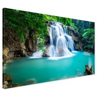 Obraz na płótnie - wodospad, natura, las