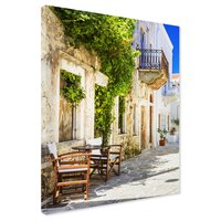 Obraz na płótnie - uliczka, miasto, roślinność