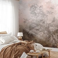 Fototapeta - loft, kwiaty, mgła