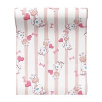 Tapeta - dziecięca, żyrafa, serce,