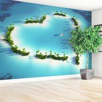 Fototapeta - wyspa, morze, serce