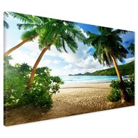 Obraz na płótnie - plaża, palmy, morze