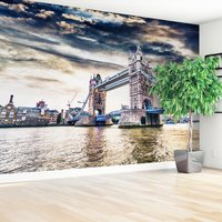 Fototapeta - most, miasto, rzeka