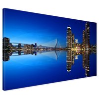 Obraz na płótnie - miasto, noc, budynki