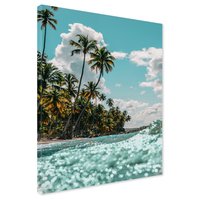 Obraz na płótnie - palmy, plaża, morze